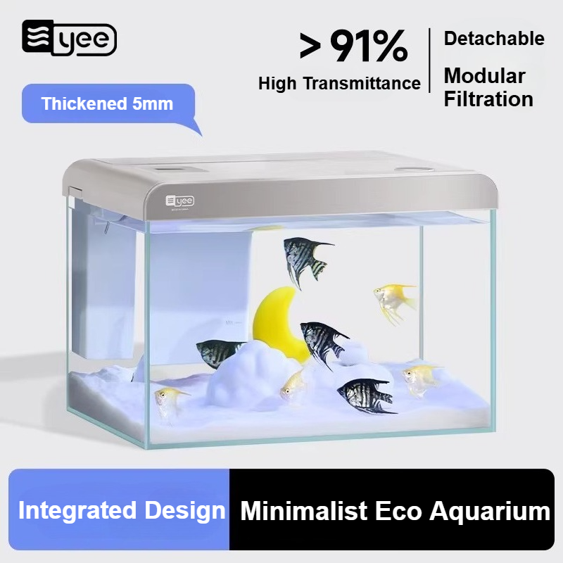 Ultra Clear Glass Desktop Aqua - Marine Aquarium All In One 评论和价格