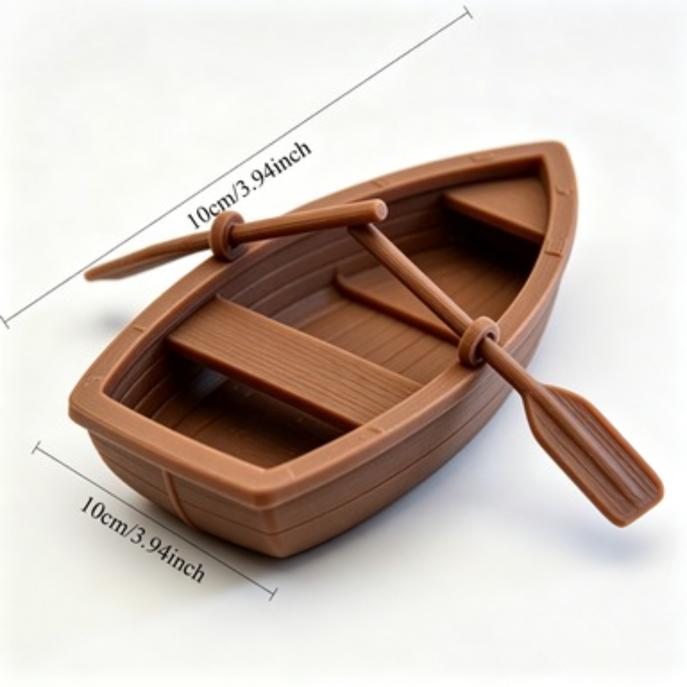 Mini Double Oar Wooden Boat Aq - Marine Aquarium All In One 评论和价格