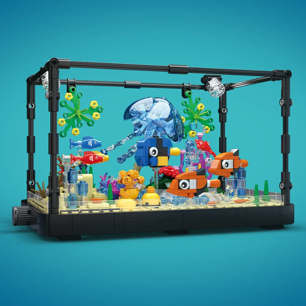 Fish Tank Building Block Set w - Aquarium Marine Fish 评论和价格