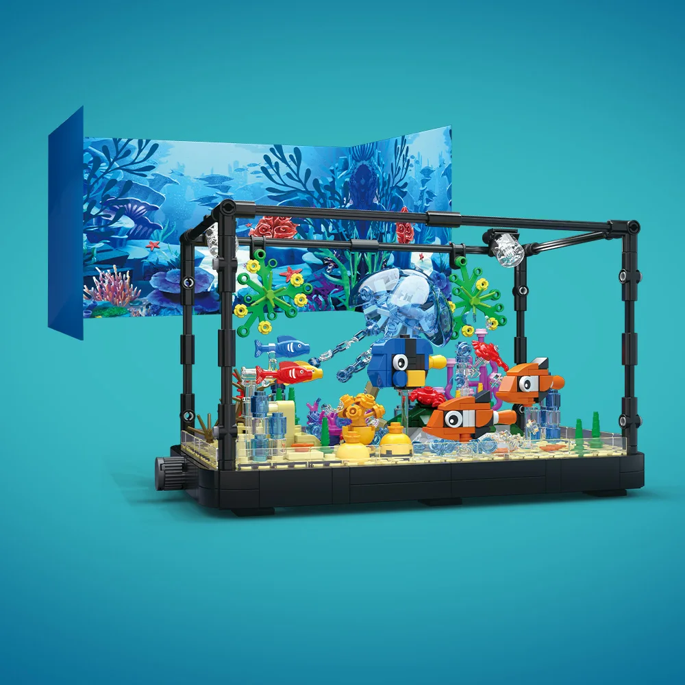 Fish Tank Building Block Set w - Aquarium Marine Fish 评论和价格