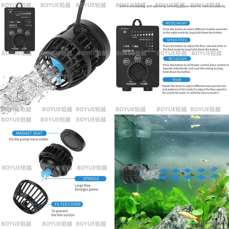 WiFi Aquarium Wave Maker Silen - Powerhead Wave Maker 评论和价格