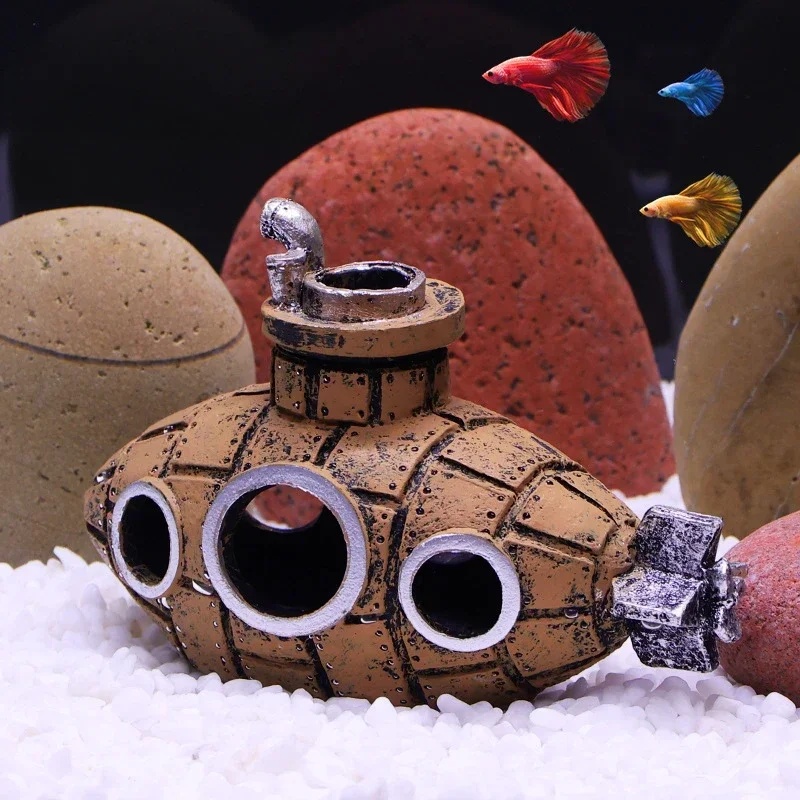 Resin Submarine Ornaments Aqua - Marine Aquarium All In One 评论和价格