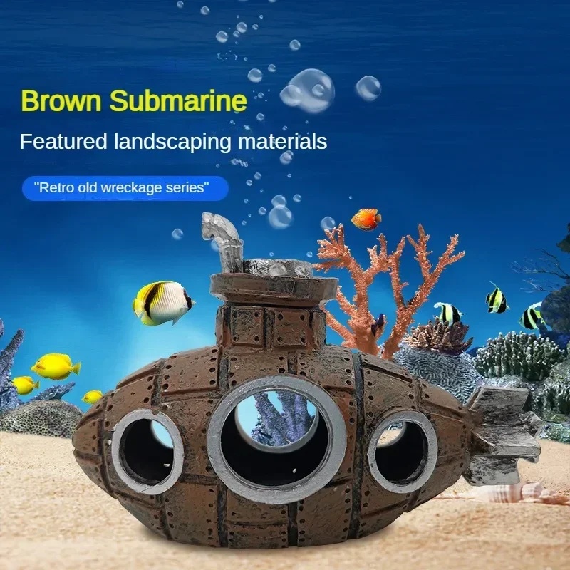 Resin Submarine Ornaments Aqua - Marine Aquarium All In One 评论和价格