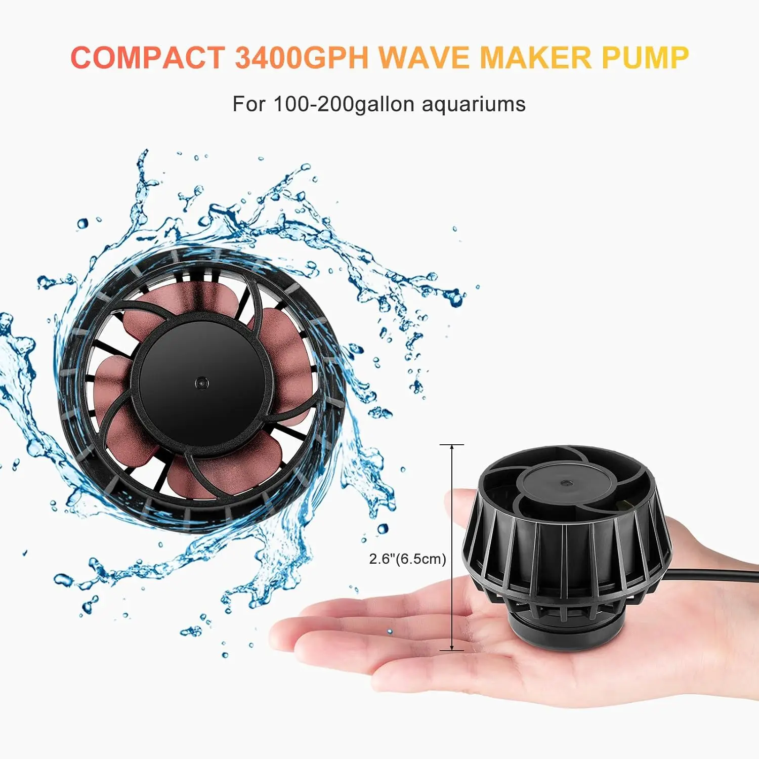 3400GPH Aquarium Wave Maker DC - Powerhead Wave Maker 评论和价格