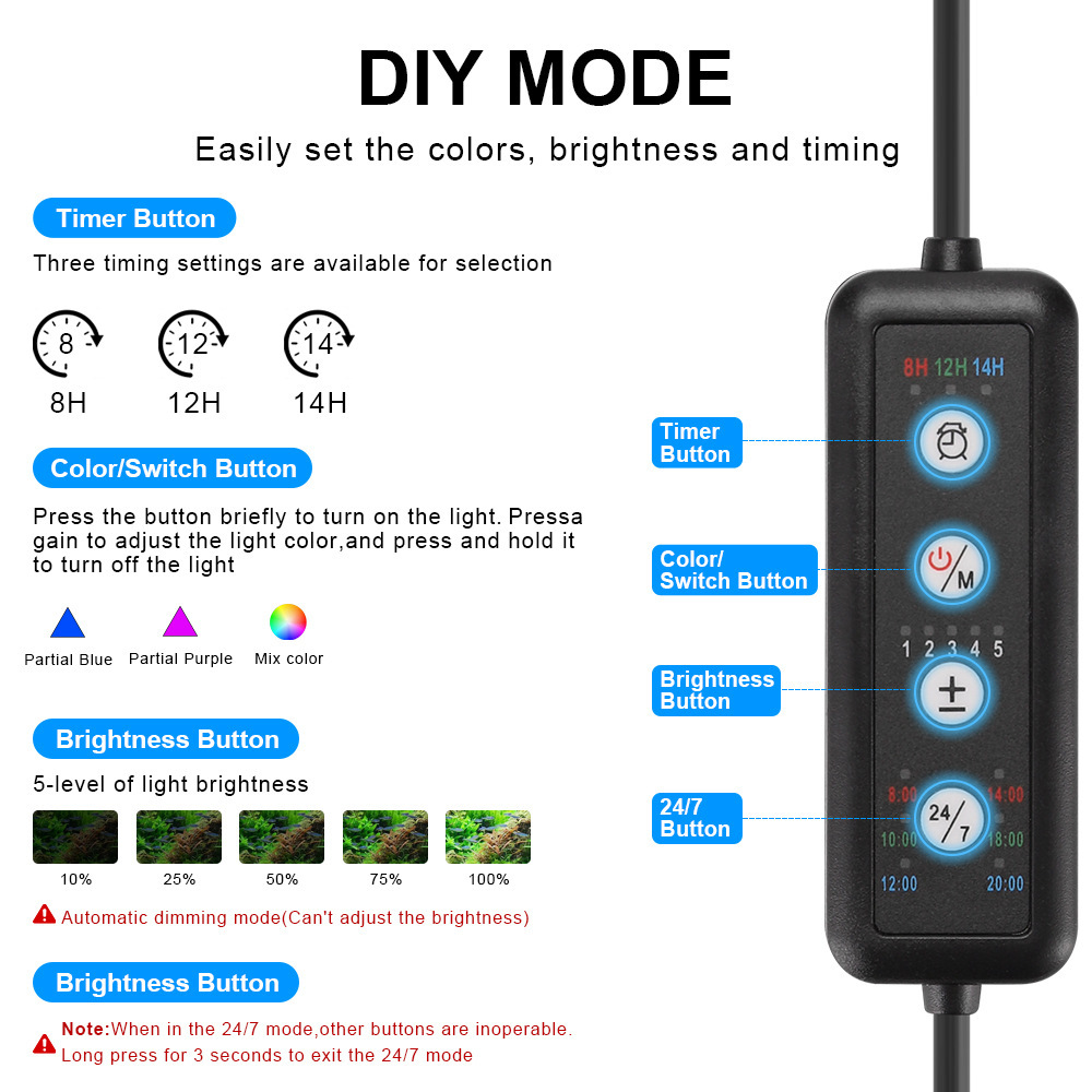 LED Aquarium Light Full Spectr - Aquarium Marine Light 评论和价格