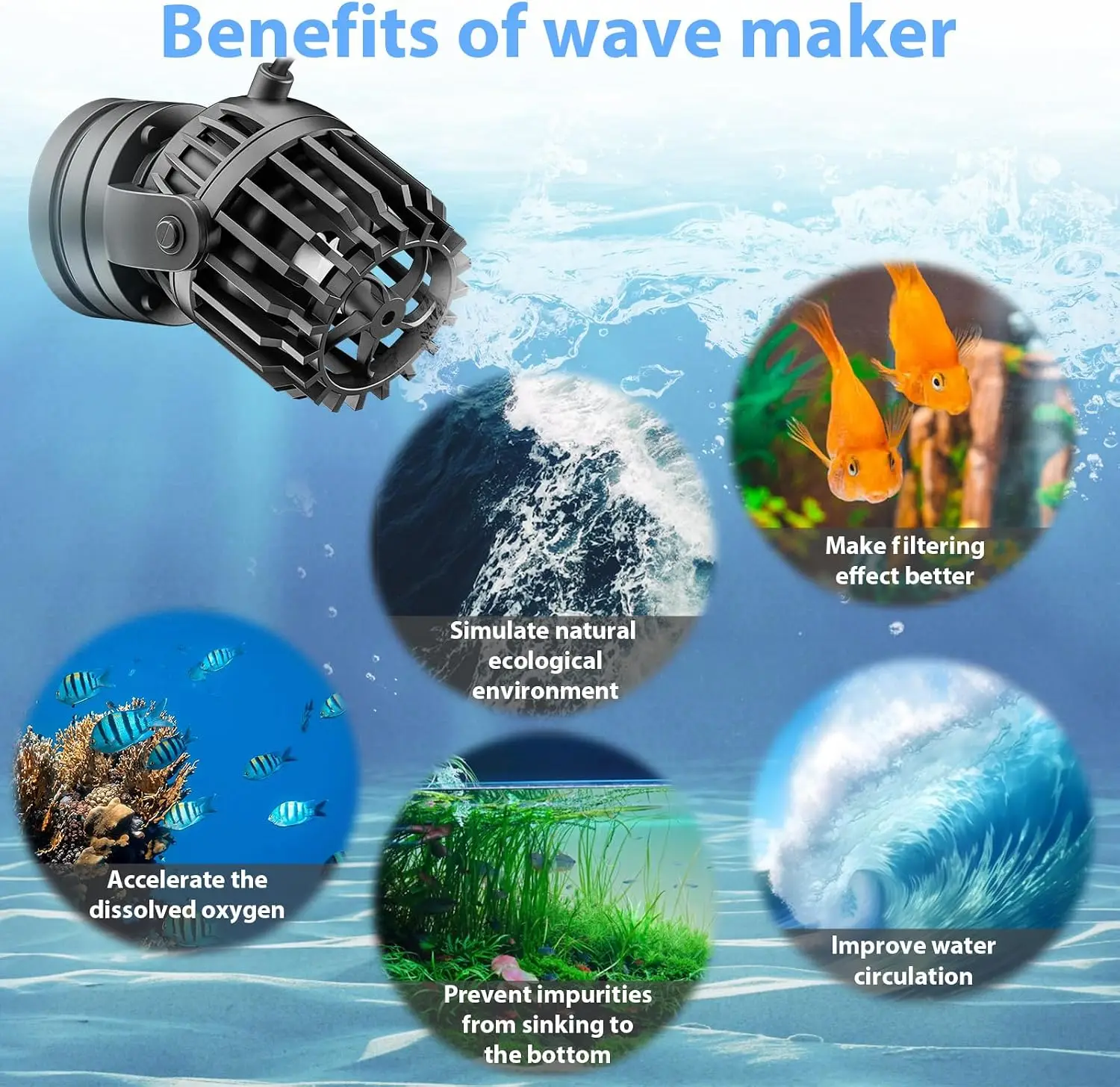 Aquarium Wave Maker Adjustable - Powerhead Wave Maker 评论和价格